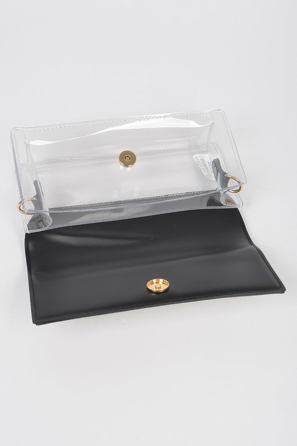 Rhinestone Clear Bag W/link Chain