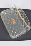 Glossy Stud Cross Chain Body Clutch