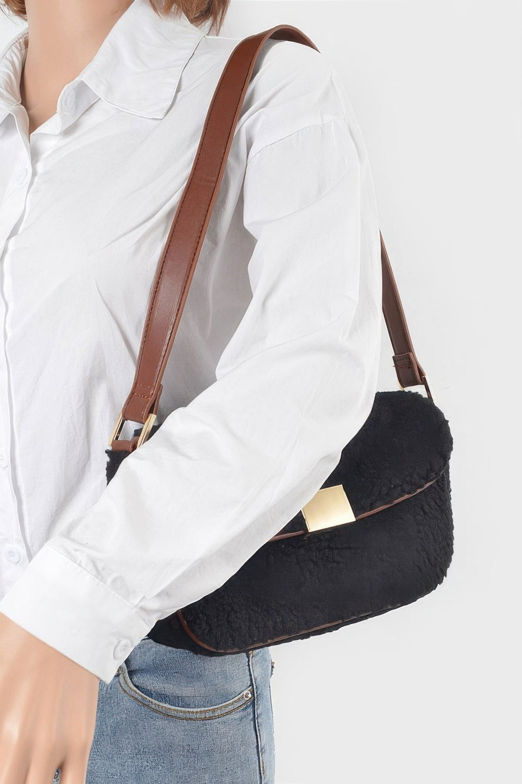 Faux Fur Shoulder Bag