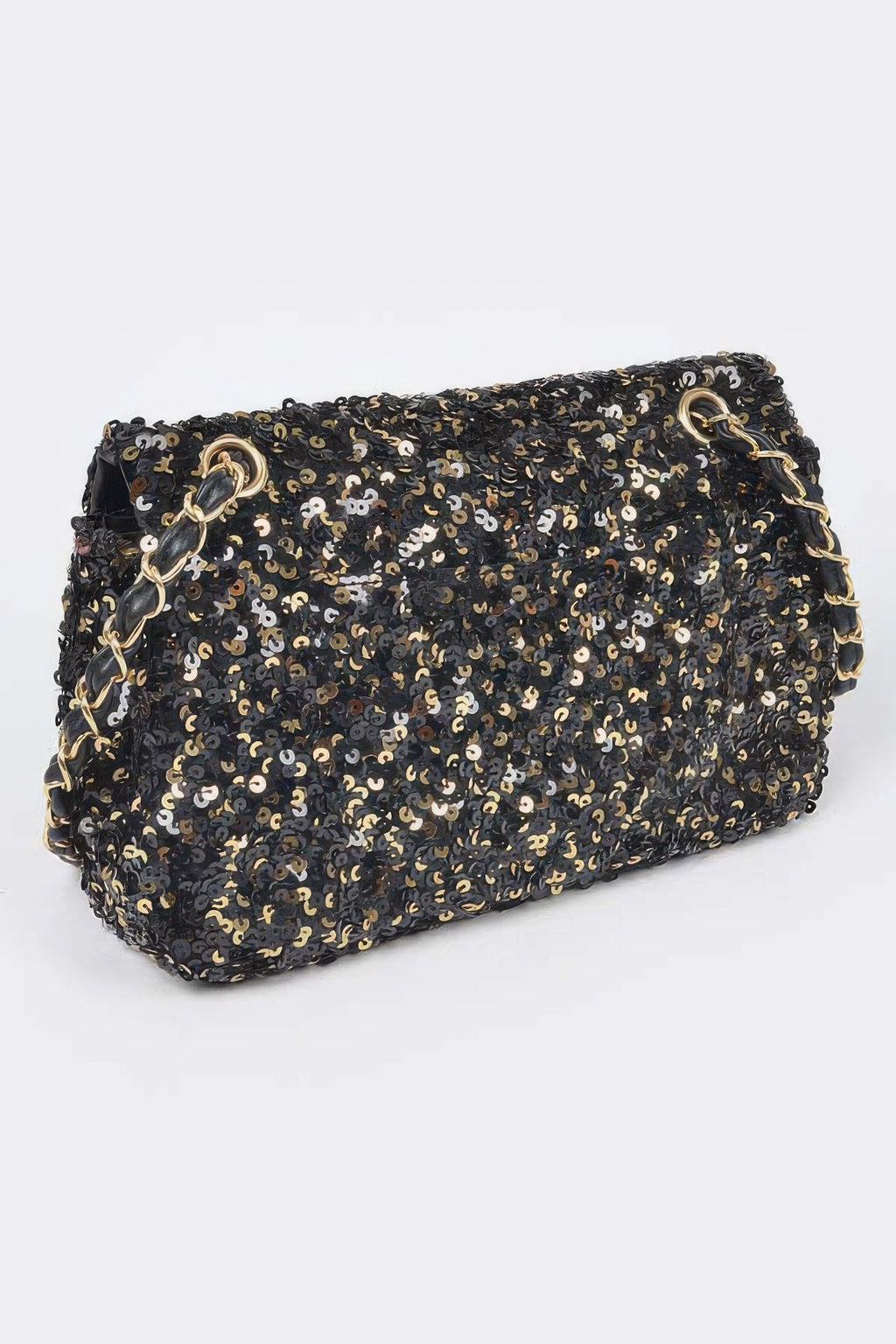 Sequins Flap Shoulder Bag