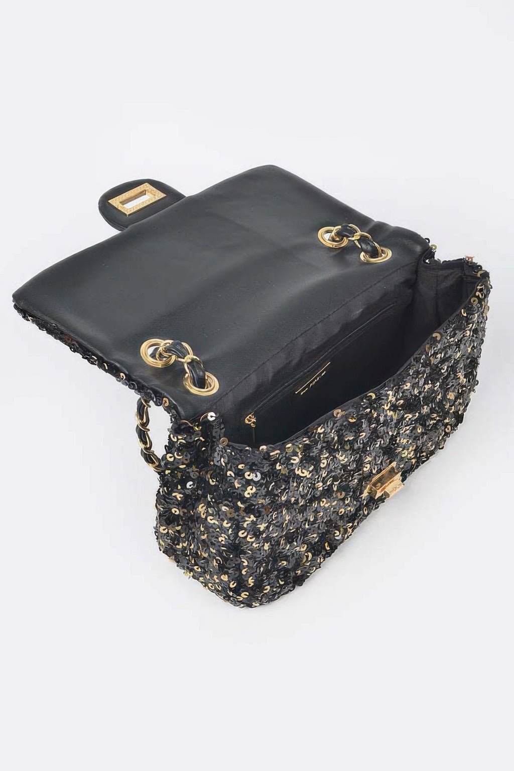 Sequins Flap Shoulder Bag