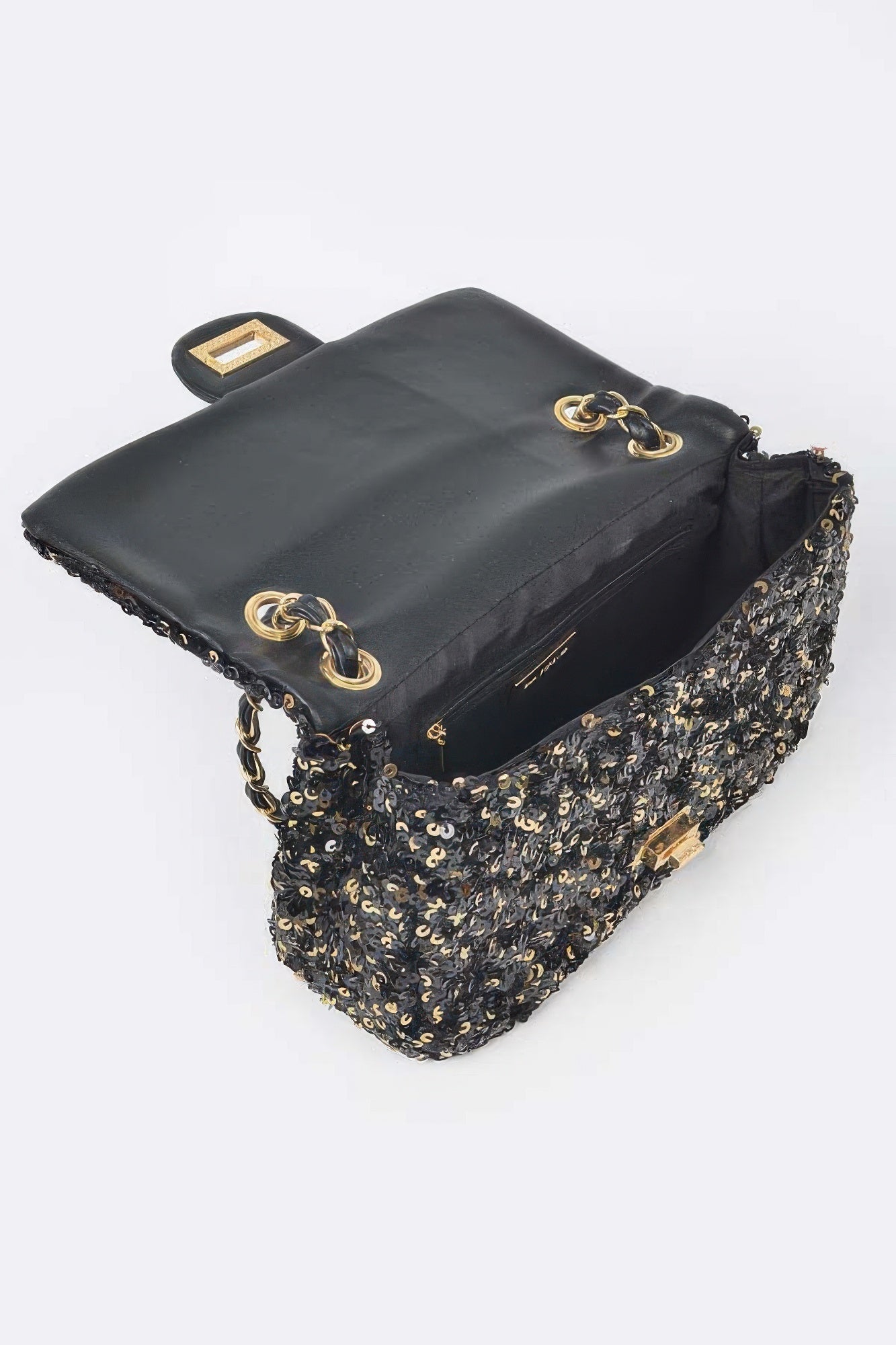 Sequins Flap Shoulder Bag