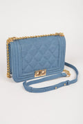 Quilted Denim Crossbody Bag