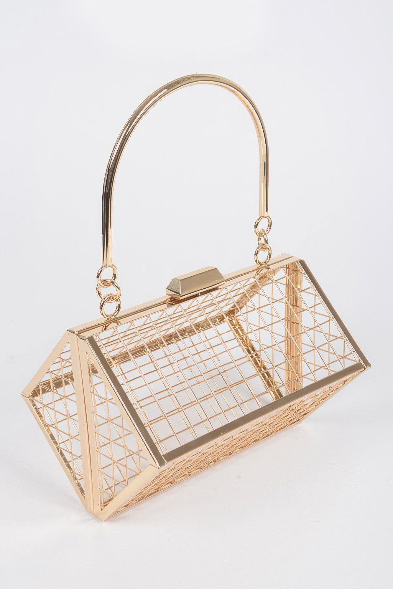 Metal Wire Cube Clutch