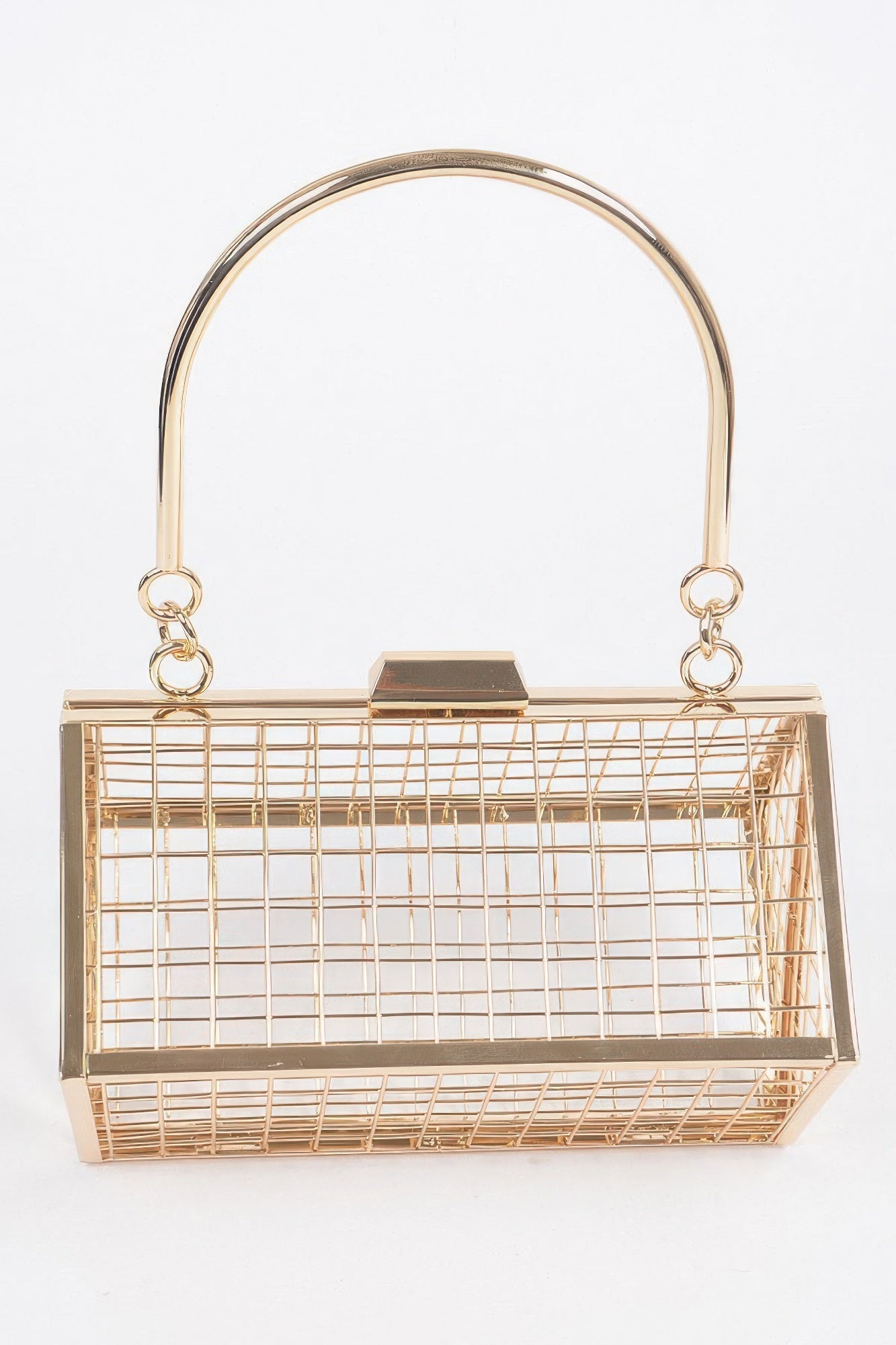 Metal Wire Cube Clutch