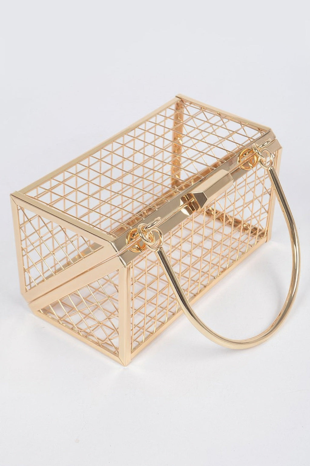 Metal Wire Cube Clutch