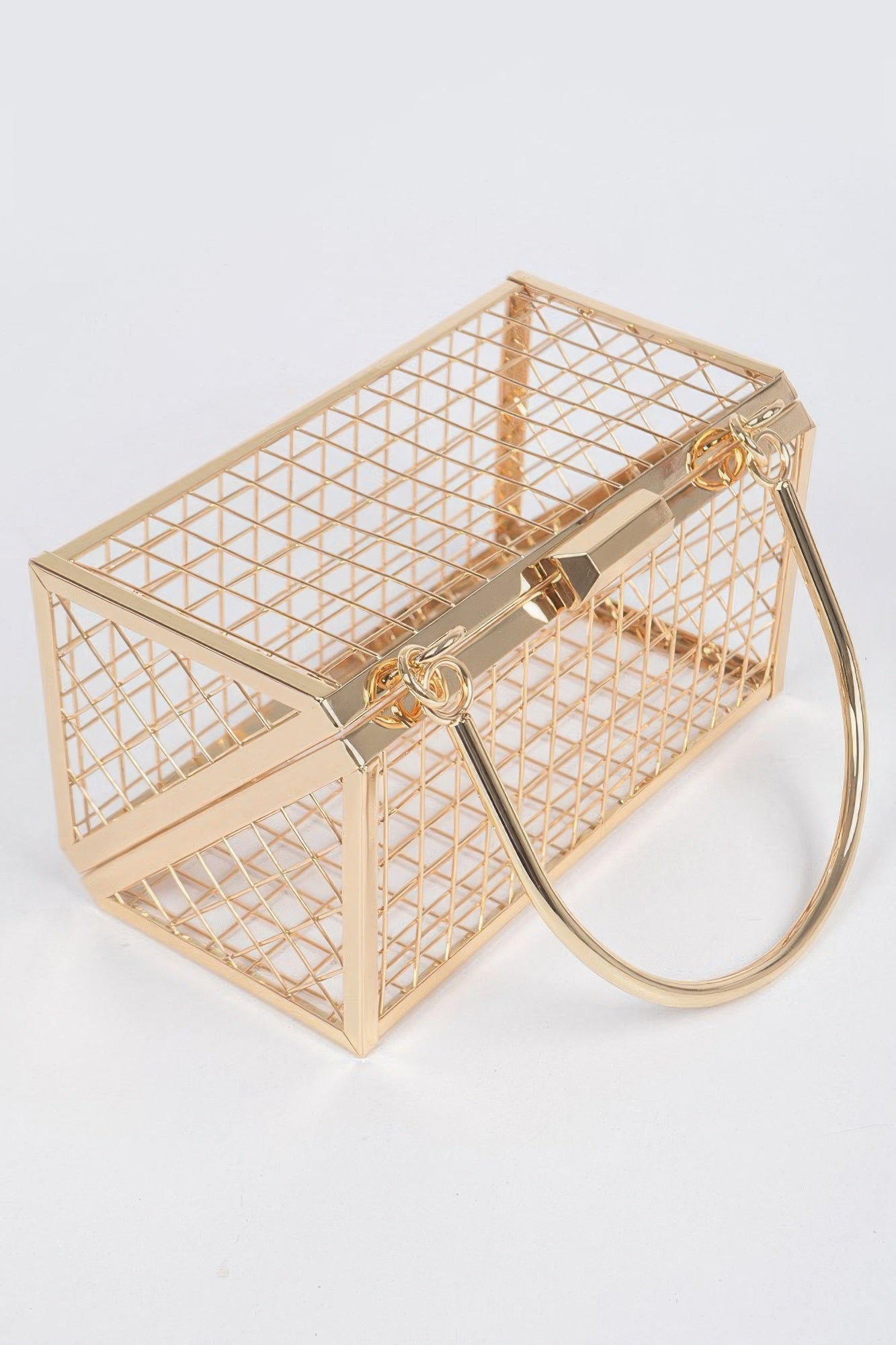 Metal Wire Cube Clutch