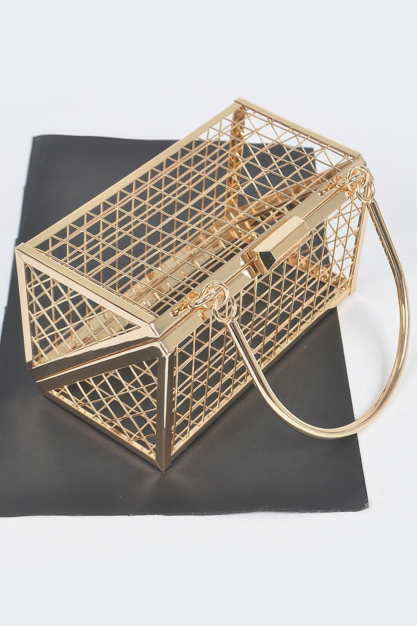 Metal Wire Cube Clutch