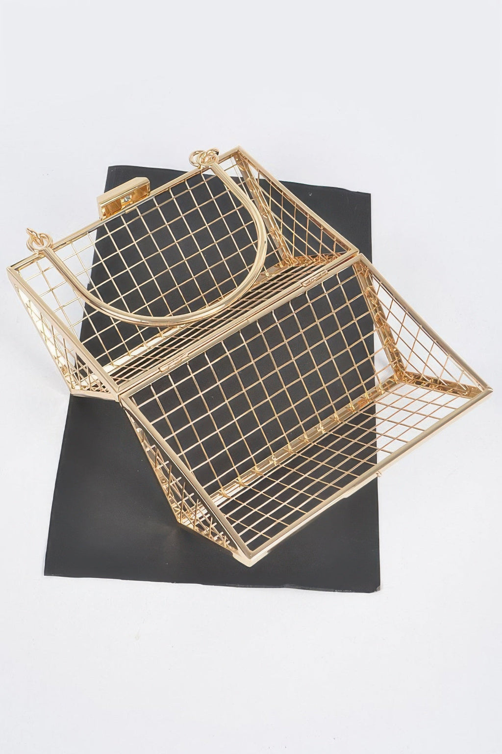Metal Wire Cube Clutch