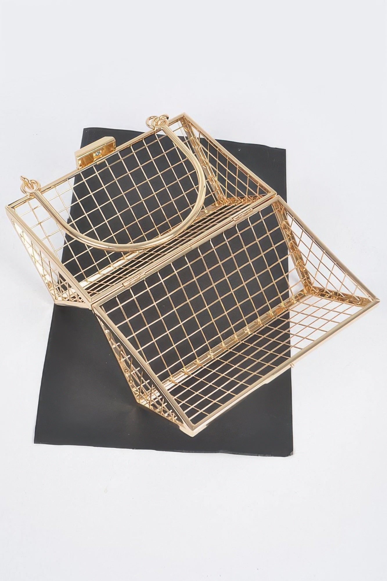 Metal Wire Cube Clutch