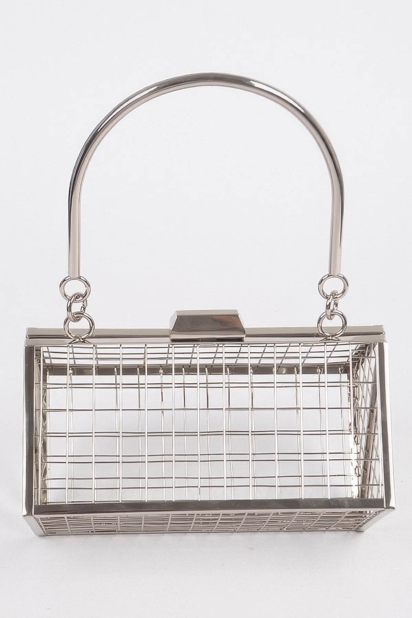 Metal Wire Cube Clutch