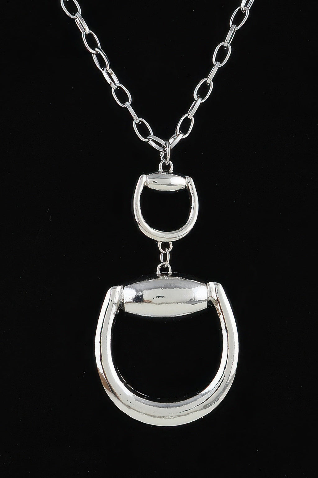 Double Polished Toggle Chain Drop Necklace