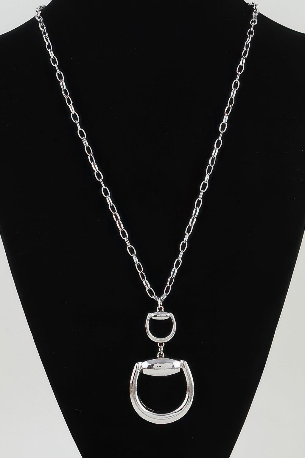 Double Polished Toggle Chain Drop Necklace