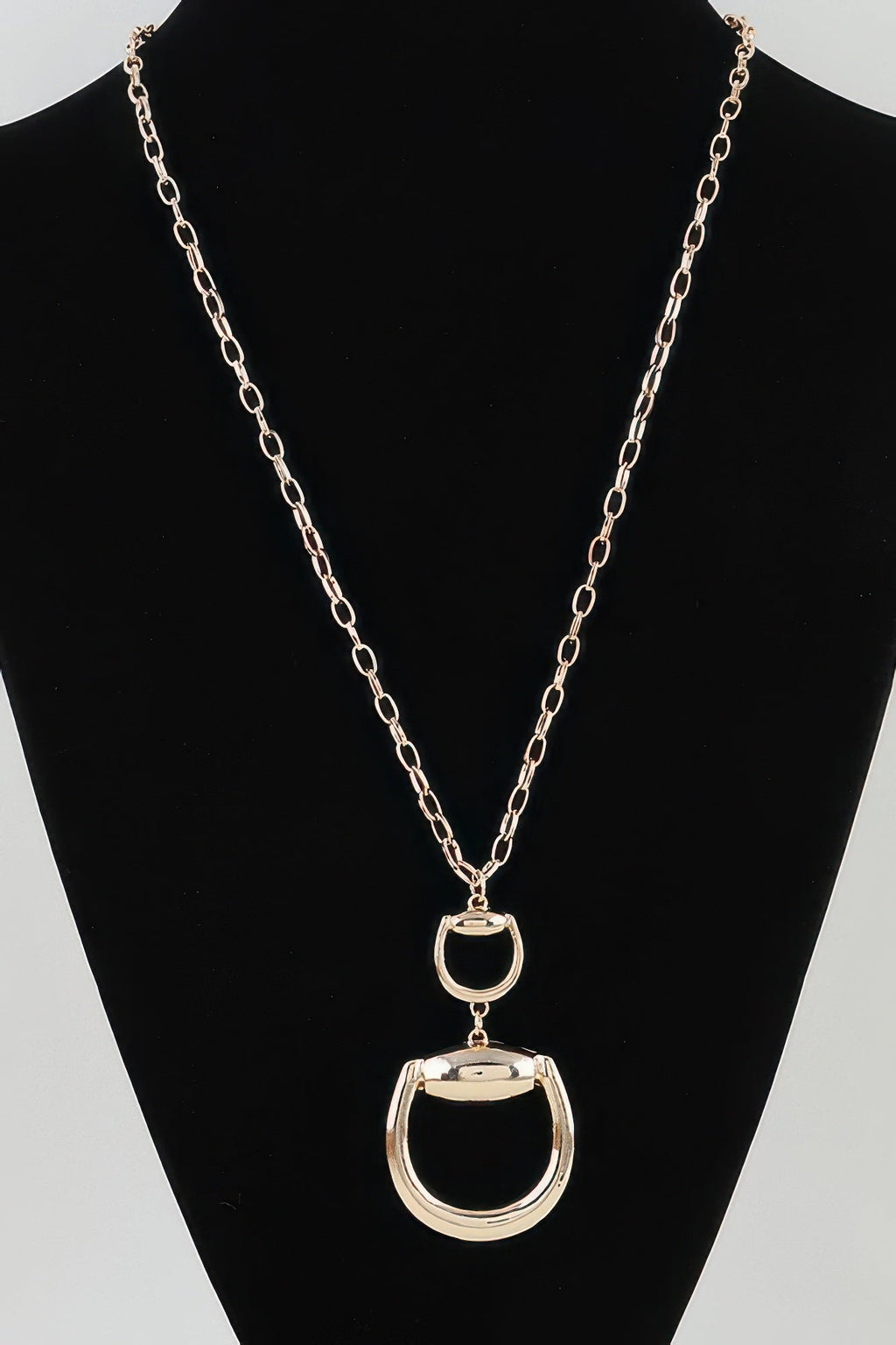 Double Polished Toggle Chain Drop Necklace