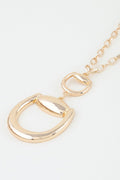 Double Polished Toggle Chain Drop Necklace