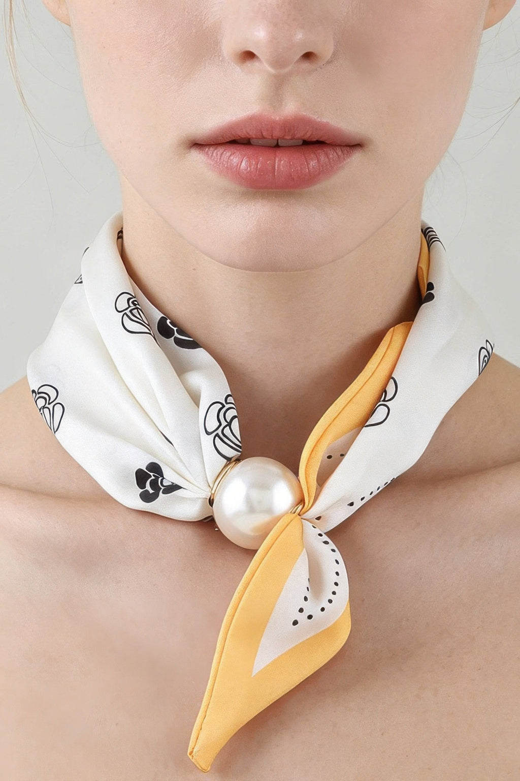 Rose Scarf Wrap Necklace