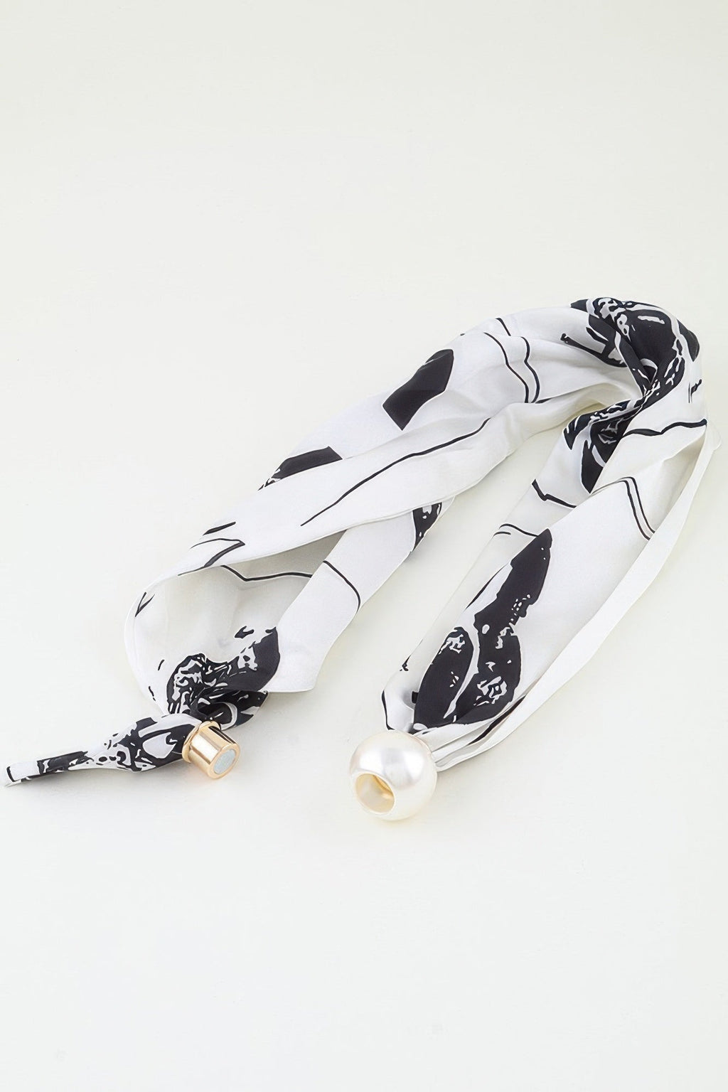 Rose Scarf Wrap Necklace