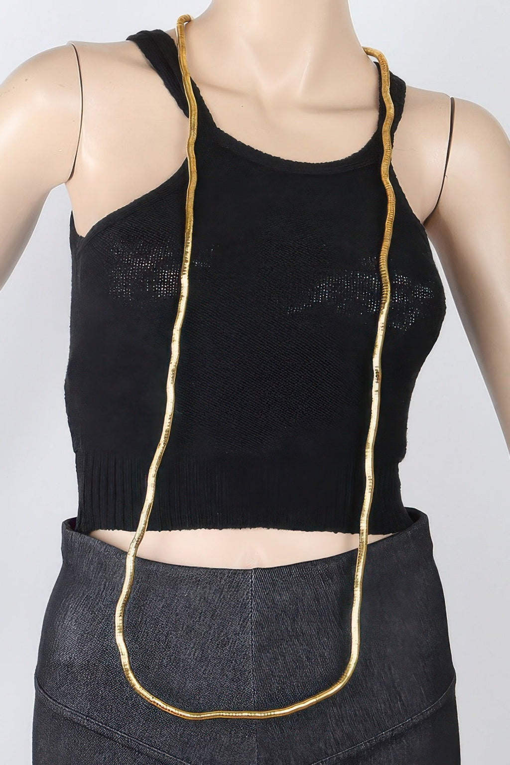 Polished Tube Chain Statement Necklace