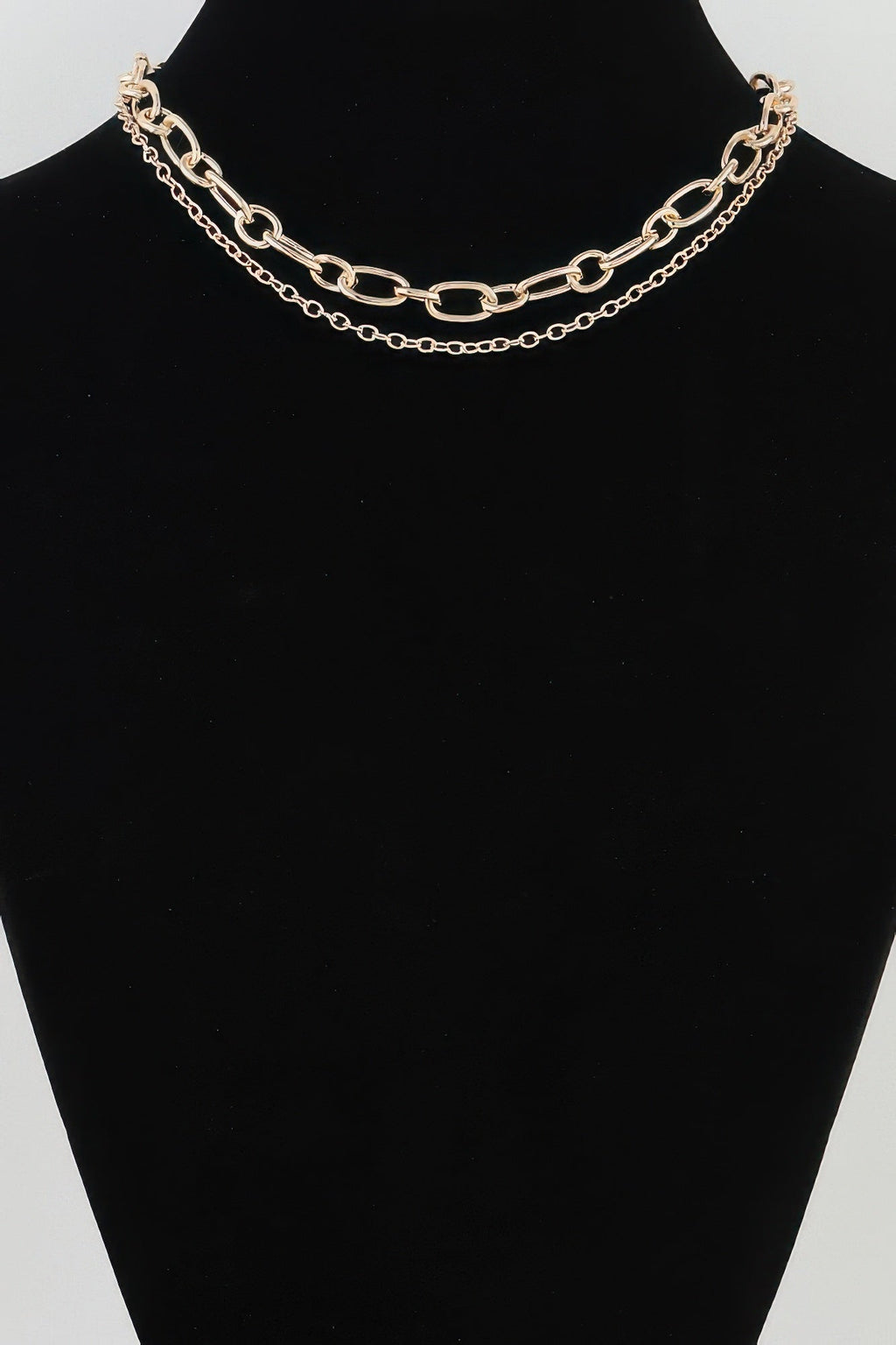 Double Polished Link Chain Choker Necklace