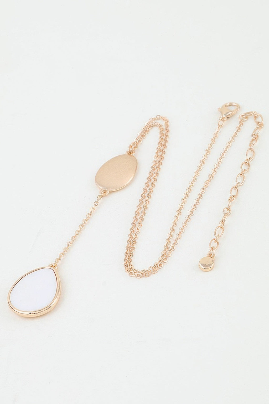 Double Pendant Drop Chain Necklace