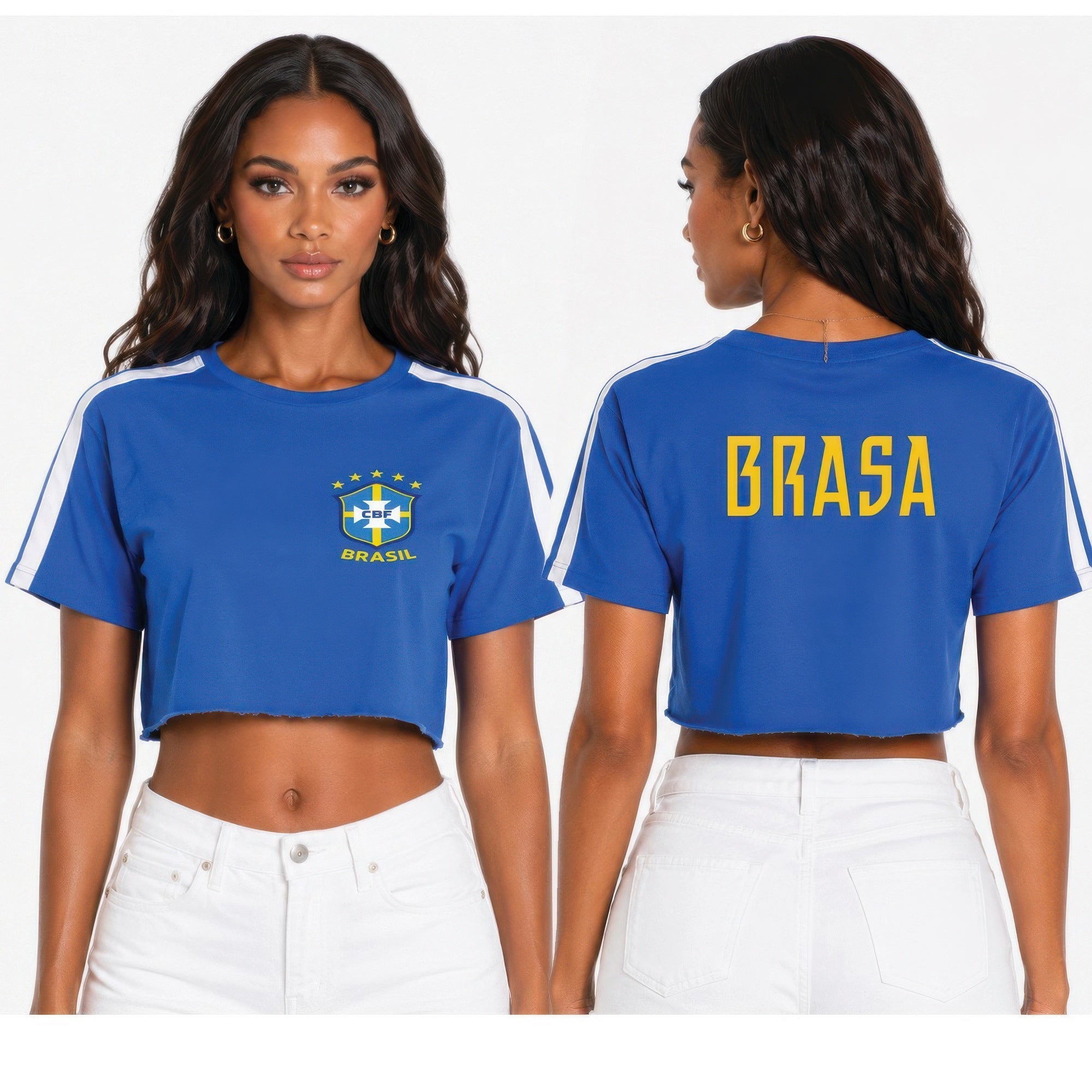 Short Sleeve Cotton Brasil Brasa Print Shirt