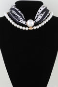 Luxury Scarf Beaded Choker Necklace