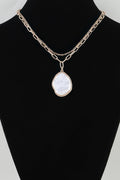 Double Stone Link Chain Necklace