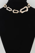 Polished Abstract Link Chain Choker Necklace