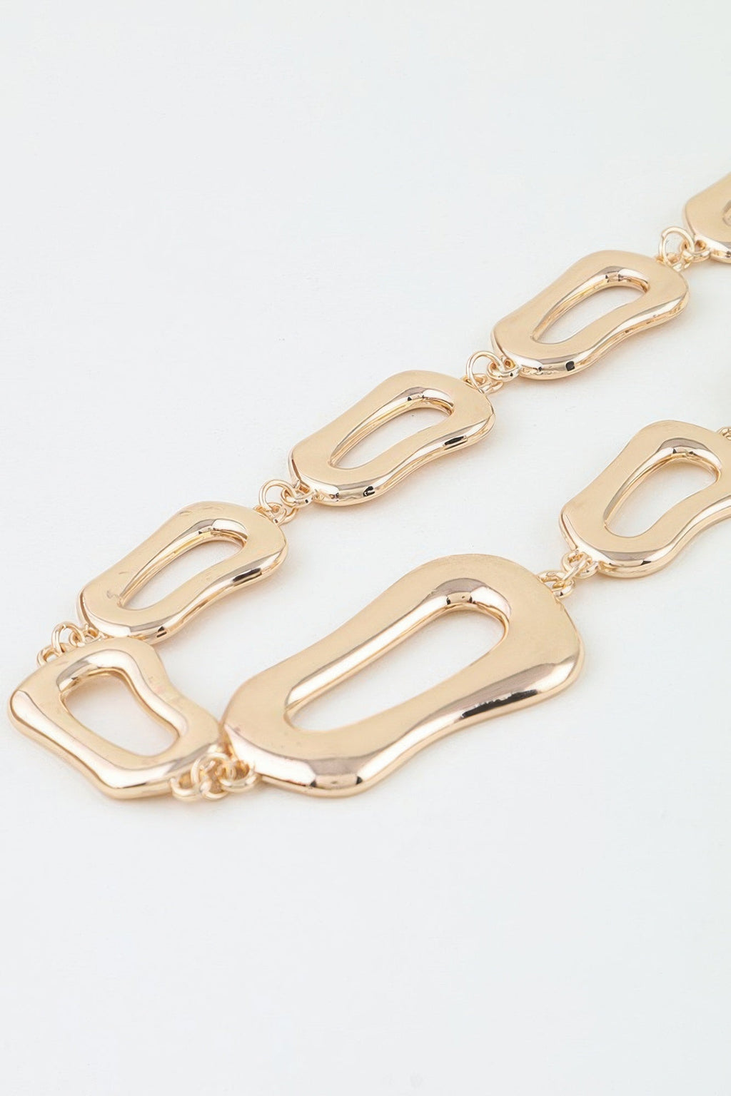 Polished Abstract Link Chain Choker Necklace
