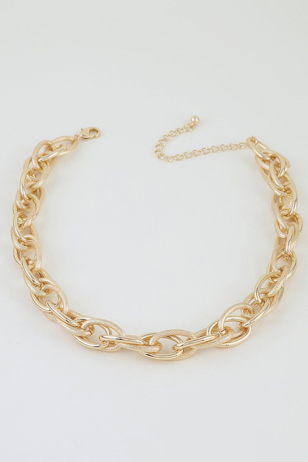 Double Polished Link Chain Choker Necklace