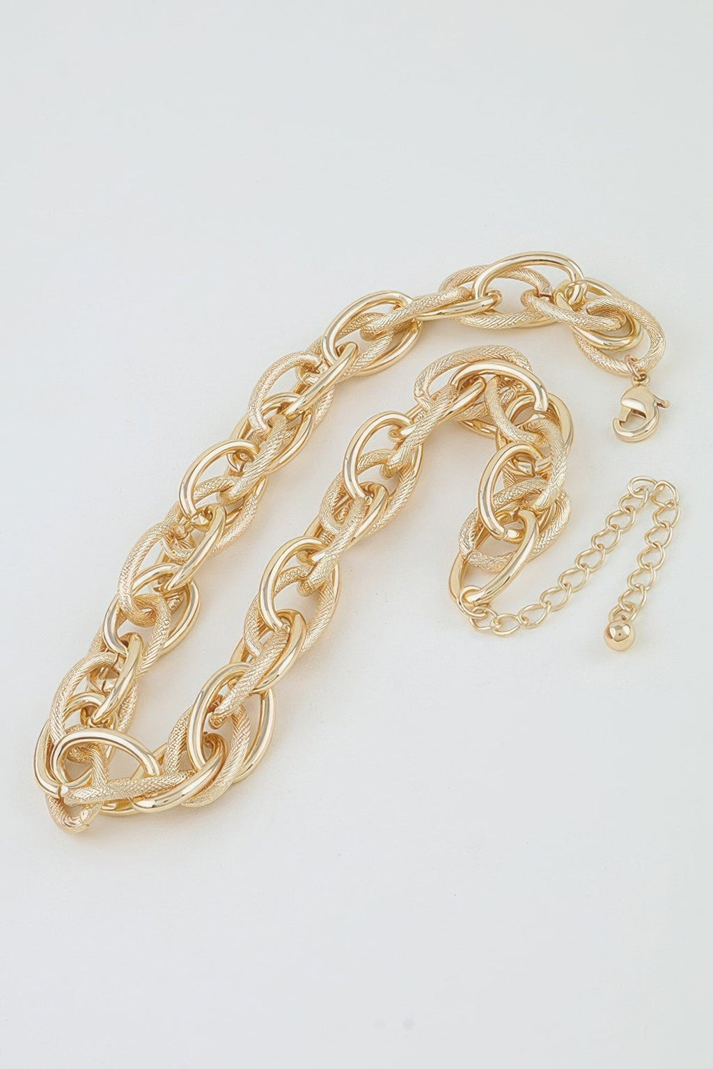 Double Polished Link Chain Choker Necklace
