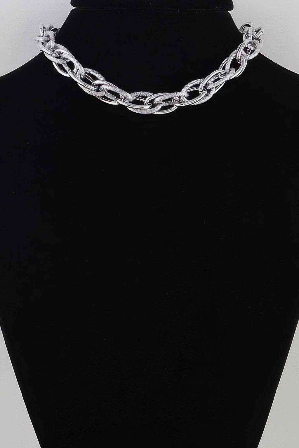 Double Polished Link Chain Choker Necklace