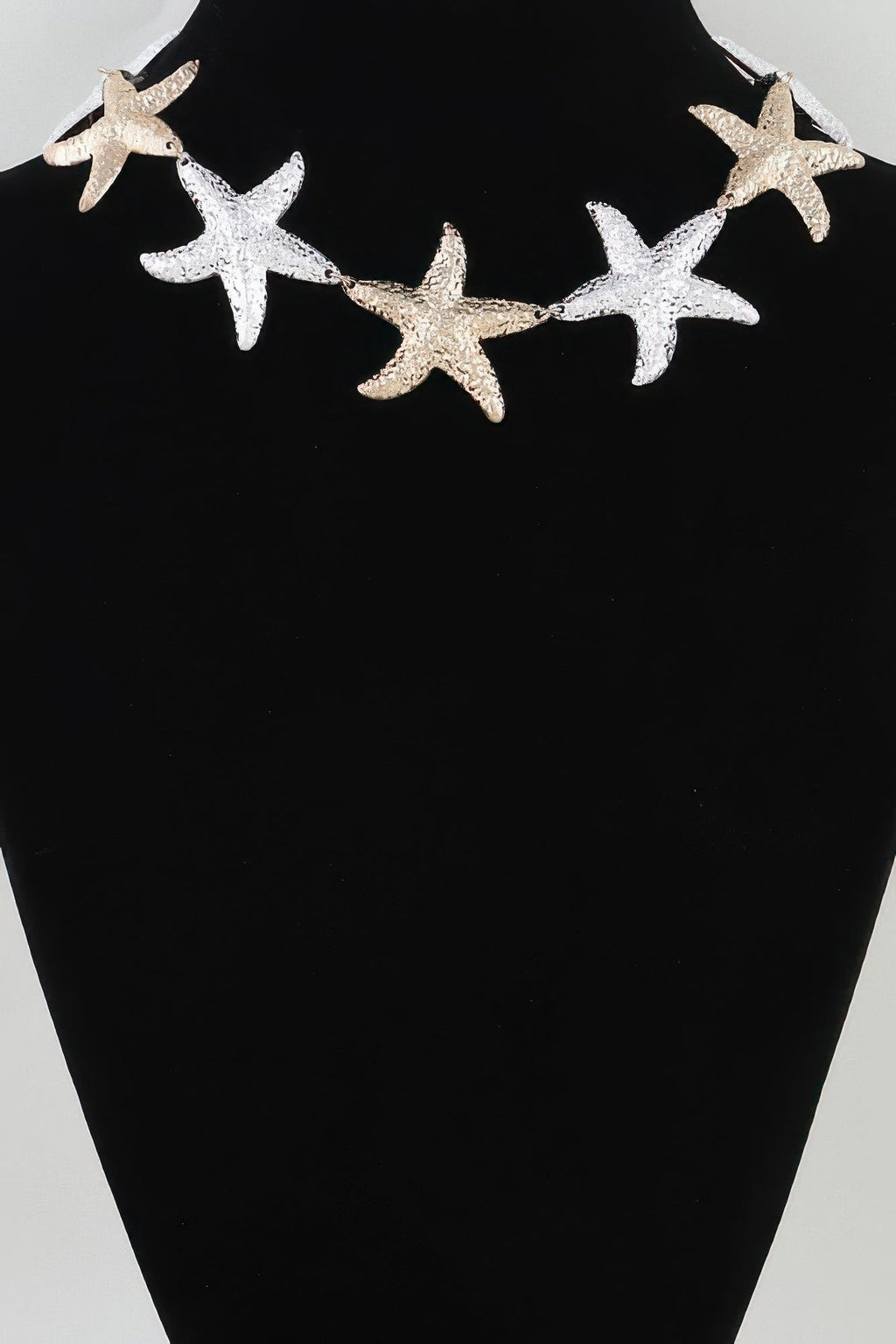 Multi Hammered Starfish Necklace