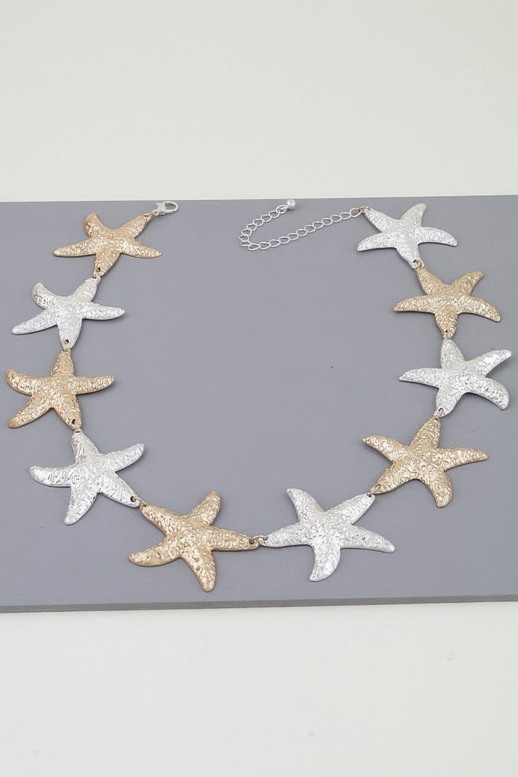 Multi Hammered Starfish Necklace