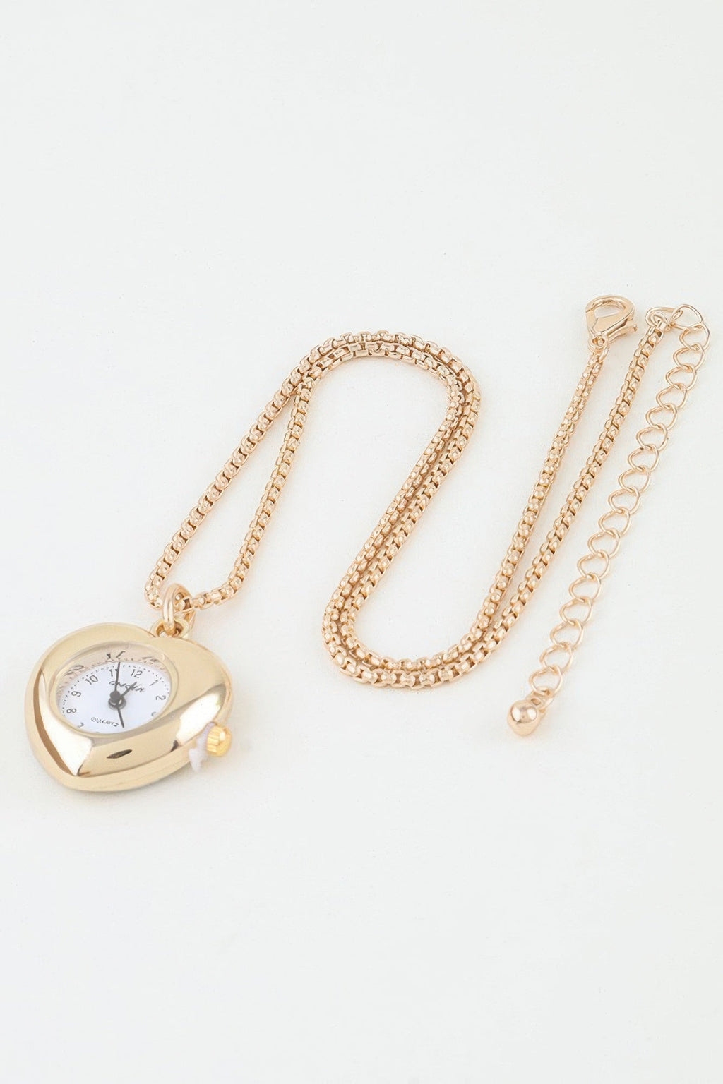 Heart Pocket Watch Chain Necklace