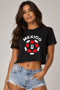 Short Sleeve Cotton Mexico Print Shirt