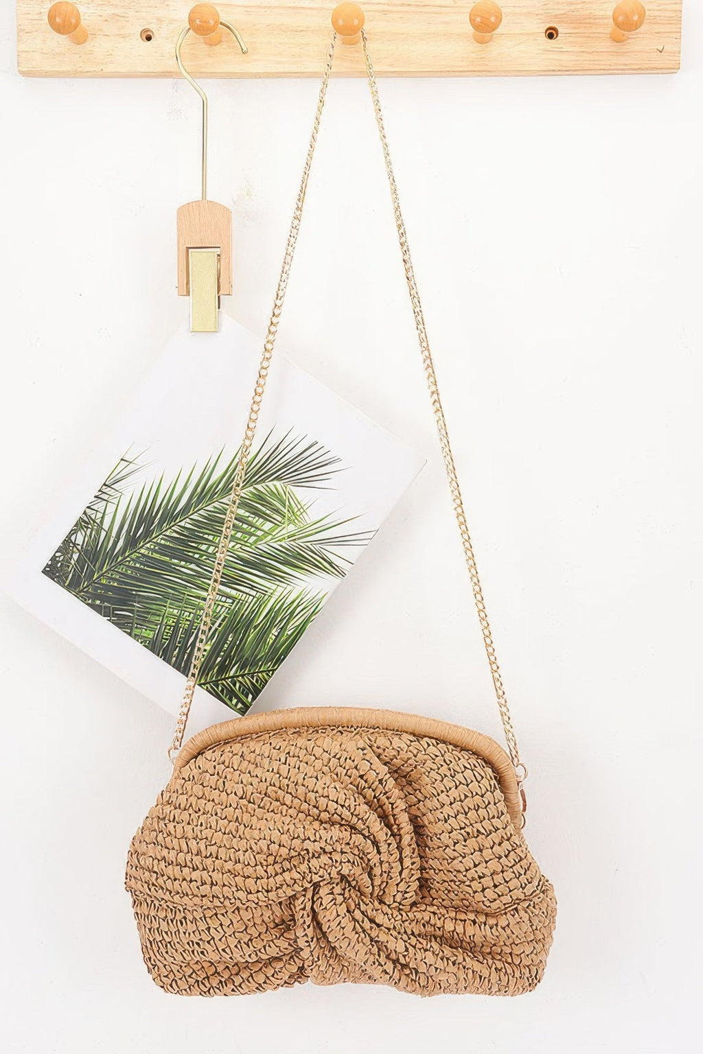 Twist Knot Woven Crossbody Bag