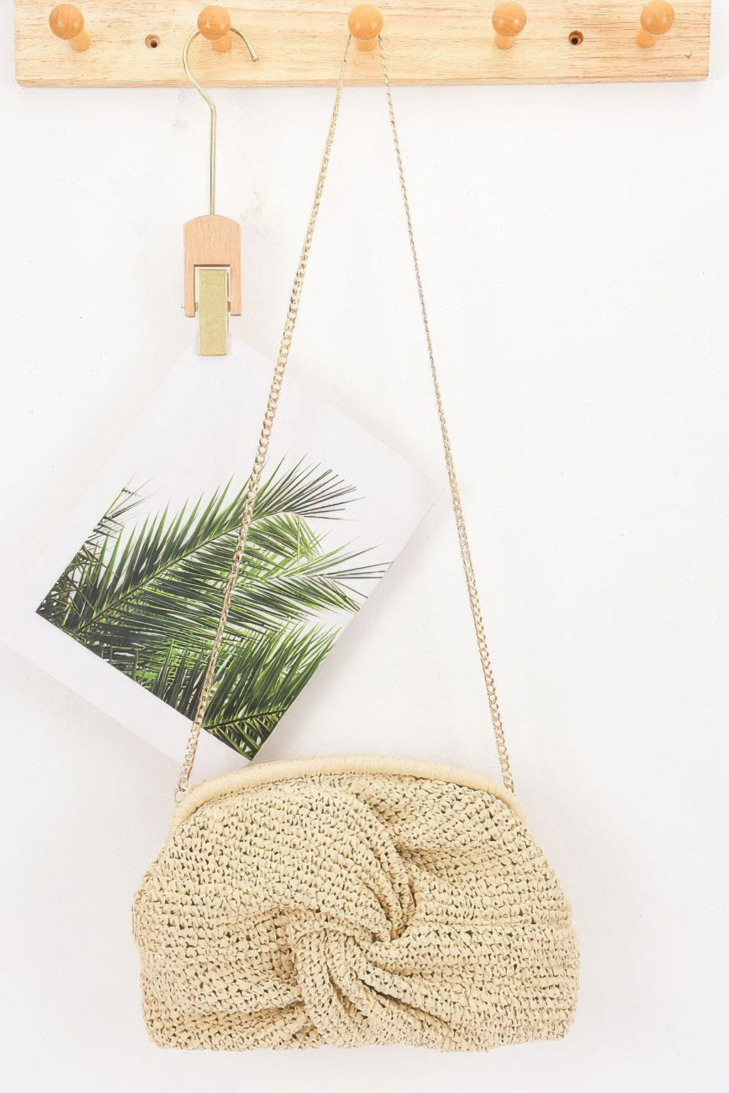 Twist Knot Woven Crossbody Bag