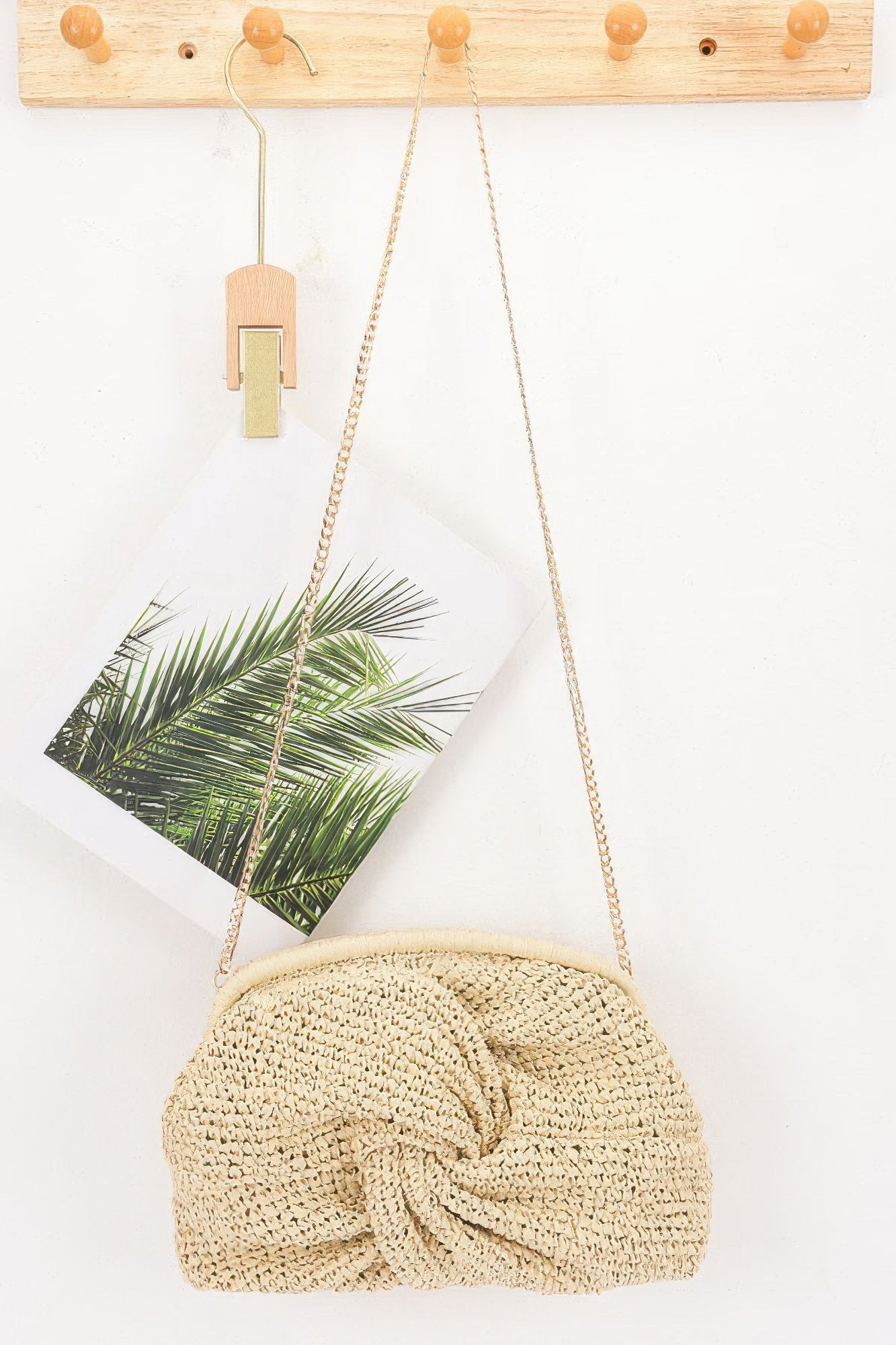 Twist Knot Woven Crossbody Bag
