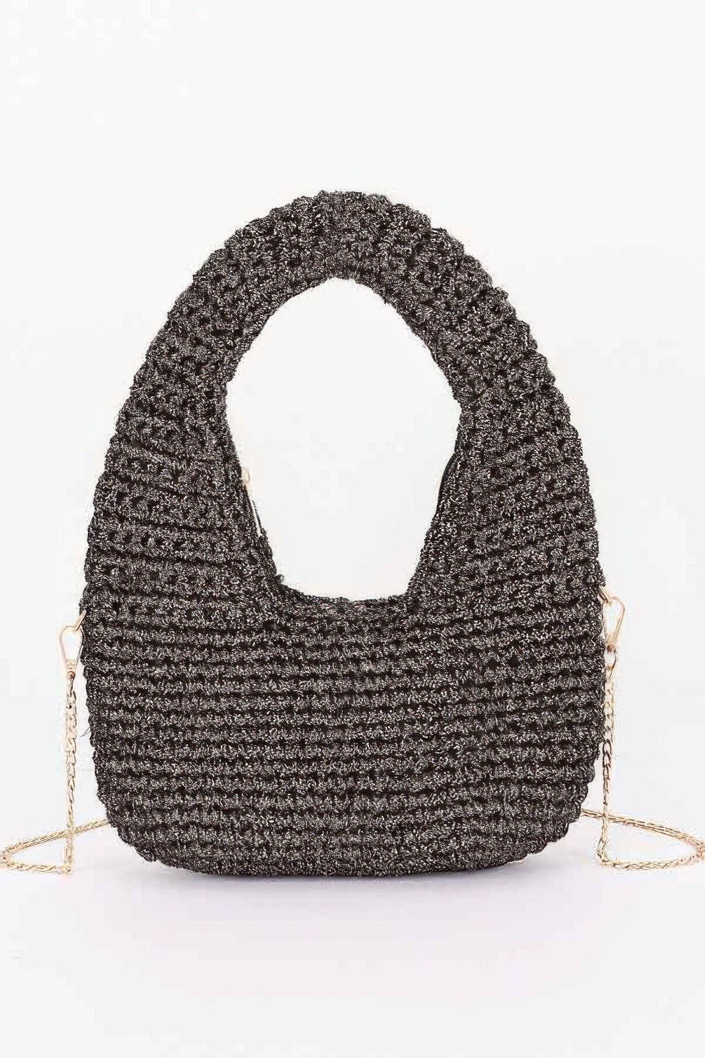 Crochet Woven Hobo Bag
