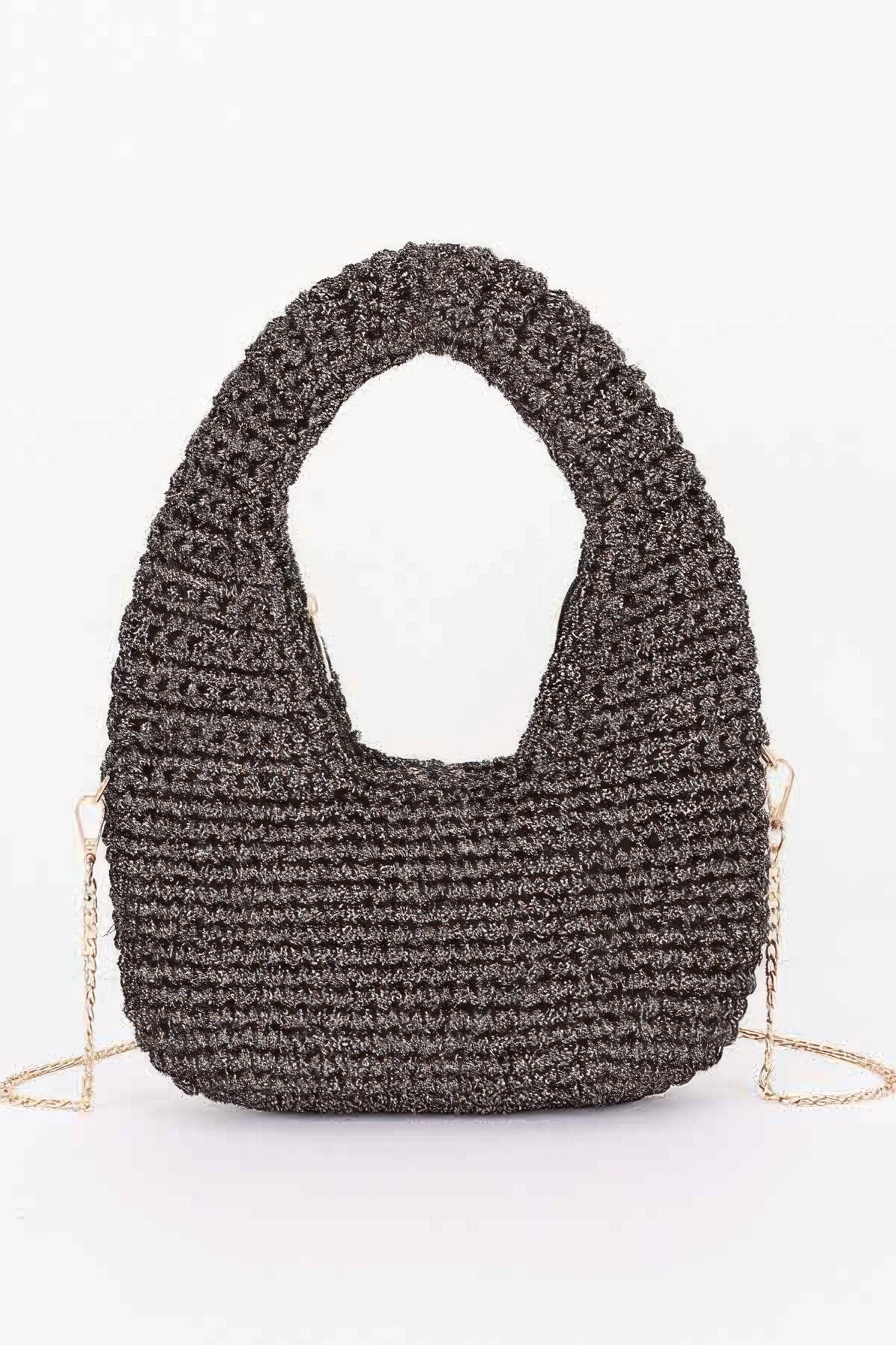 Crochet Woven Hobo Bag