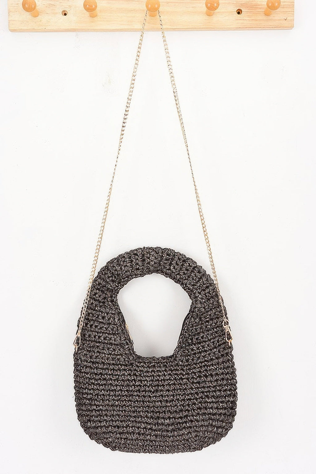 Crochet Woven Hobo Bag