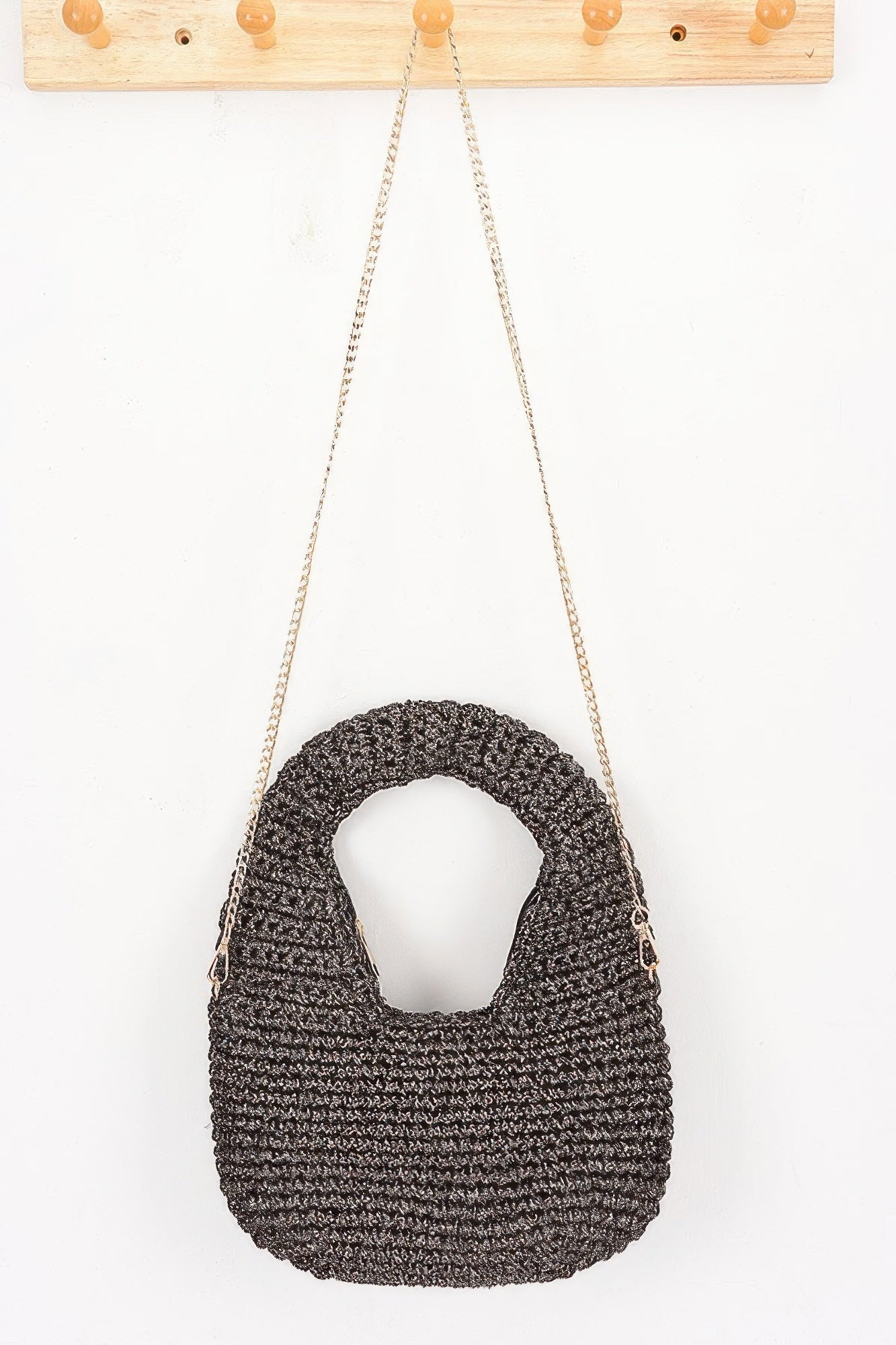 Crochet Woven Hobo Bag
