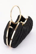 Pleated Polyester Party Clutch