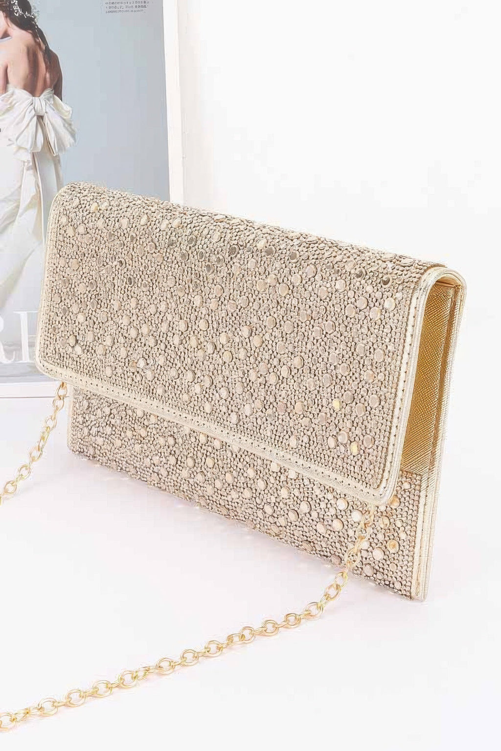 Rhinestone Envelope Party Clutch