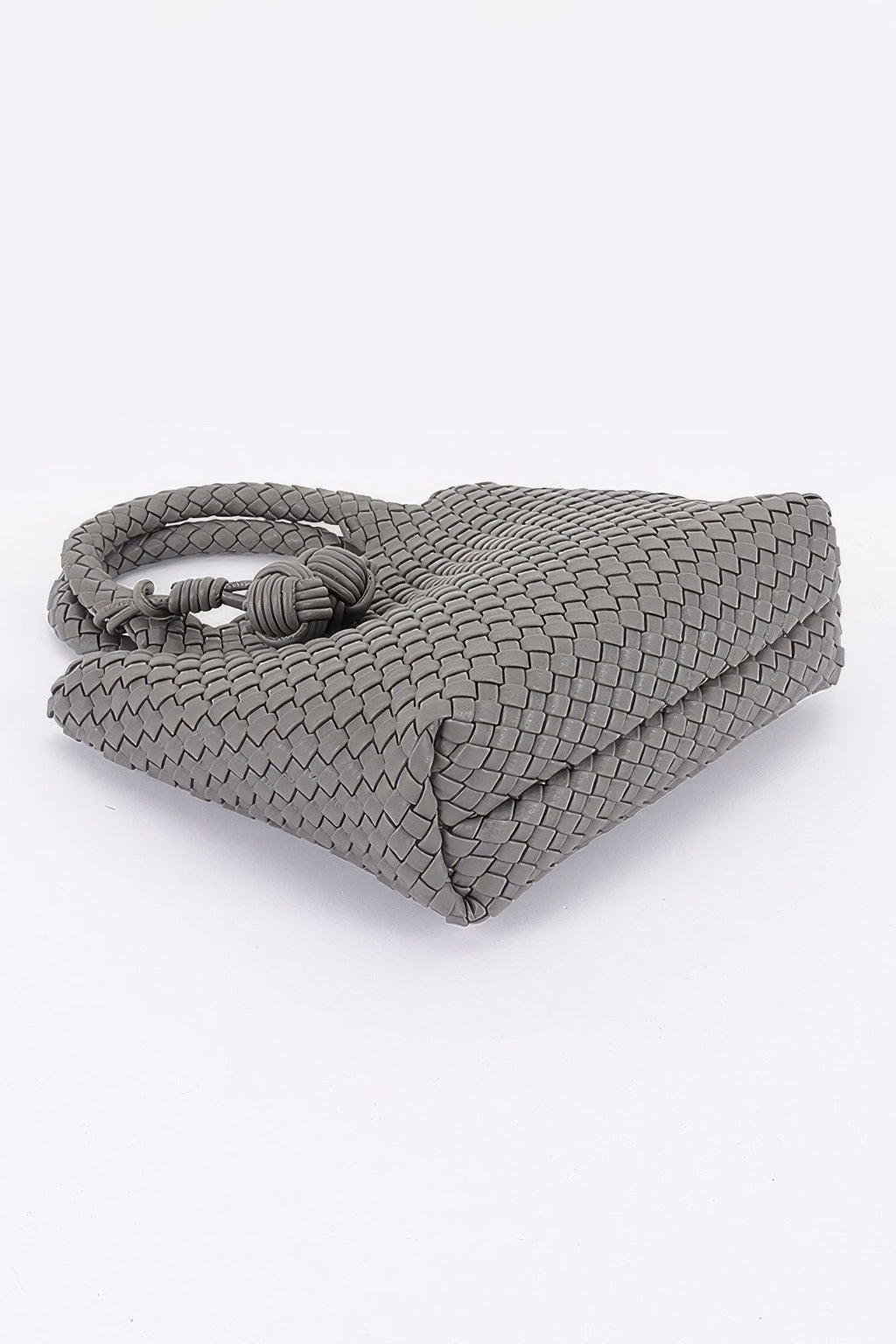Braided Vegan Leather Tote Bag