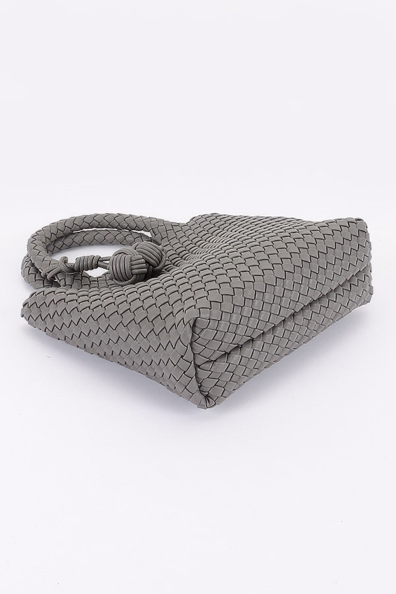 Braided Vegan Leather Tote Bag