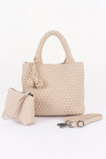 Braided Vegan Leather Tote Bag