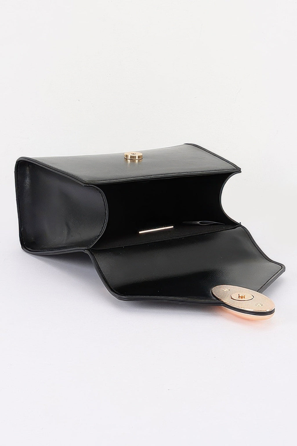 Vegan Leather Top Handle Flap Bag