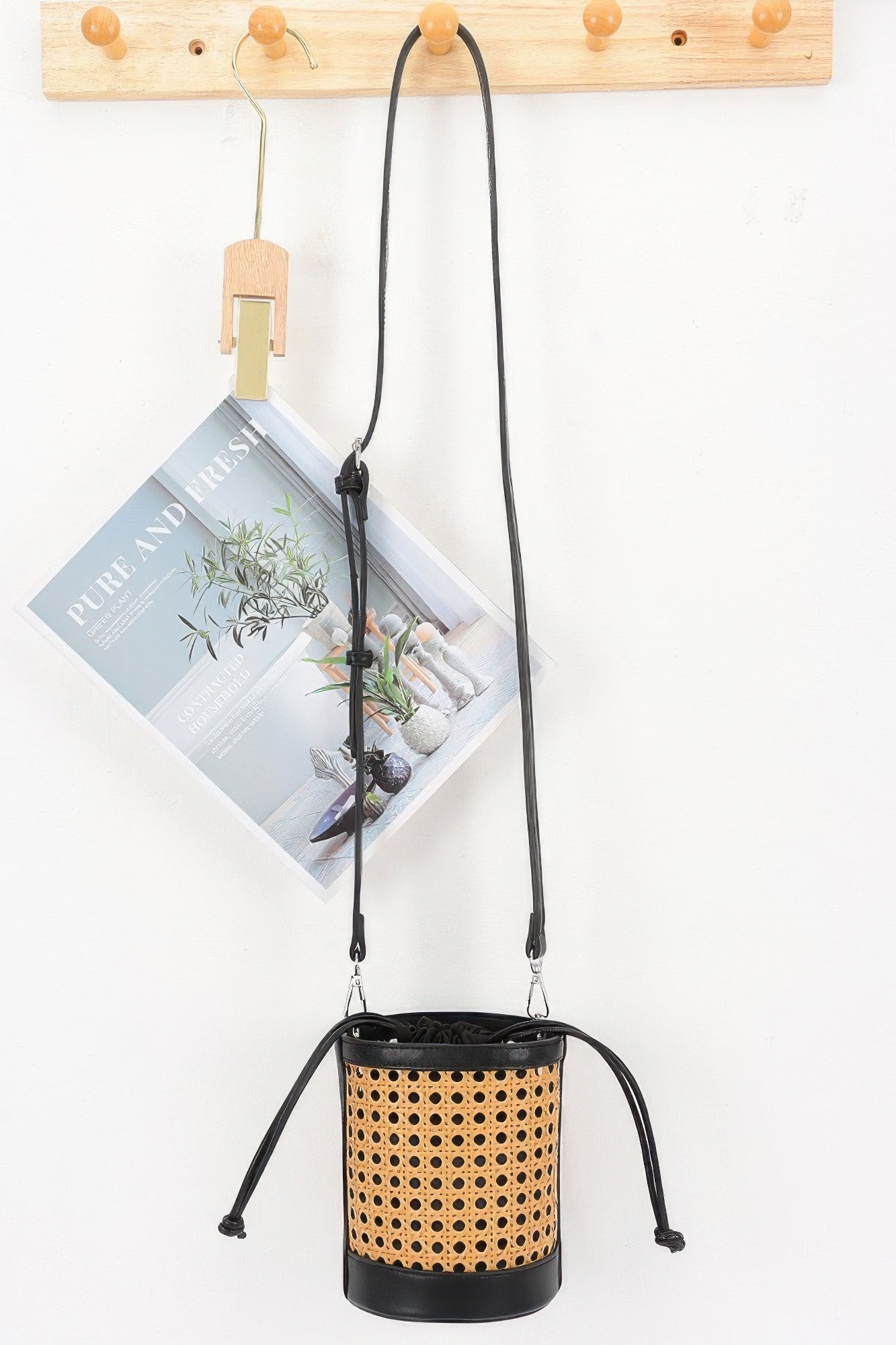 Braided Bamboo Tube Bag